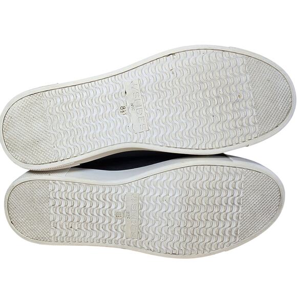 J/Slides NYC Leather Black Boots Platform Faux Fur Double Zip Waterproof 8.5 - Picture 7 of 8